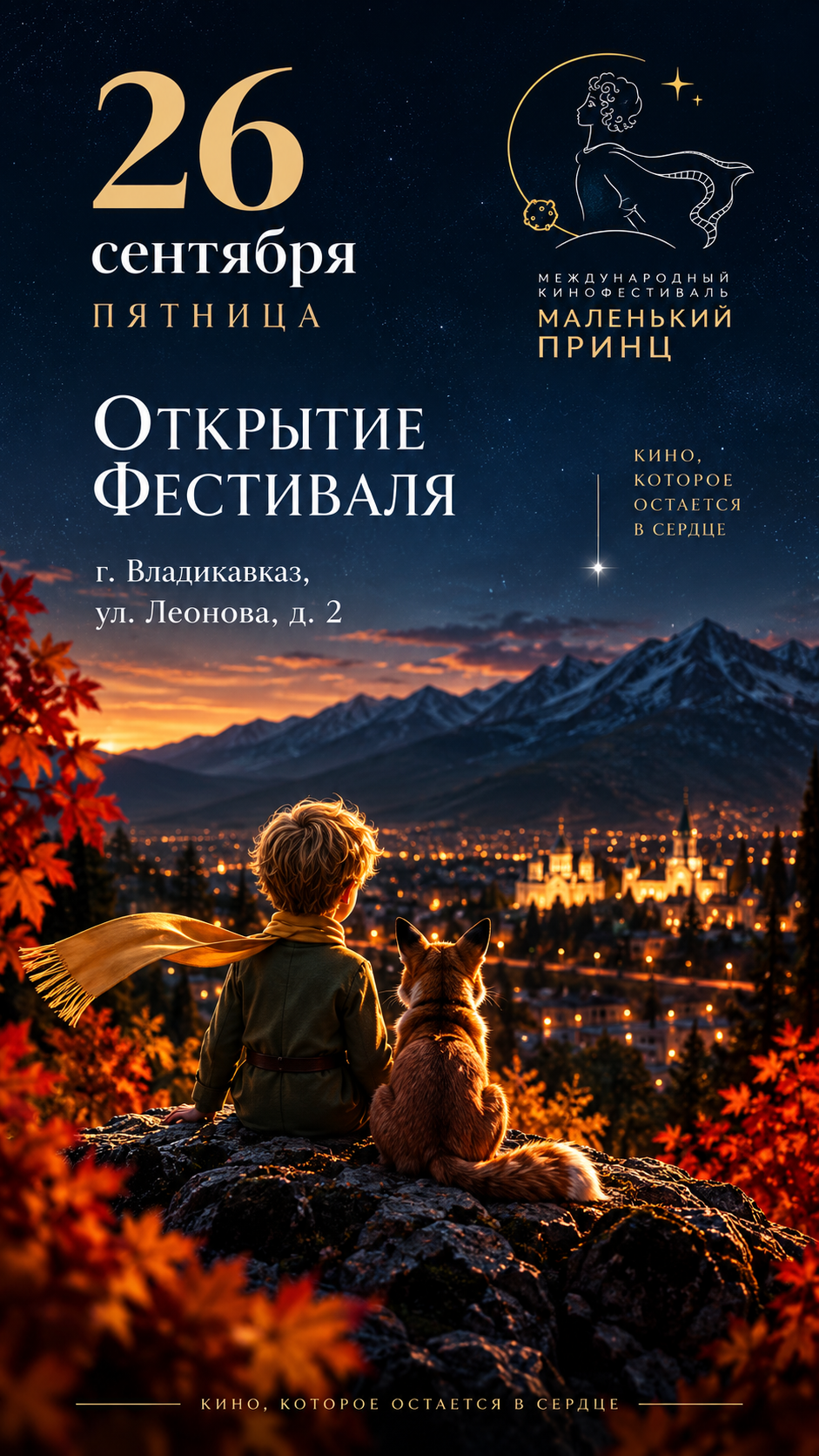 Открытие Международного кинофестиваля «Маленький принц» — 26 сентября 2026, Владикавказ