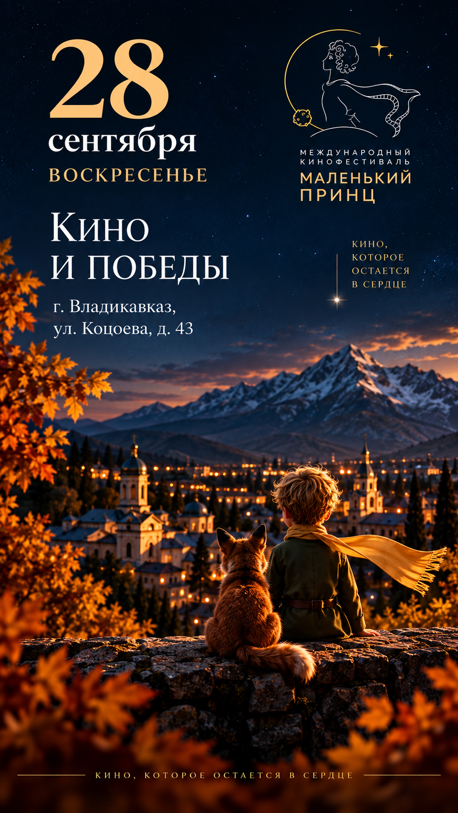 Программа Международного кинофестиваля «Маленький принц» — 28 сентября 2026, Владикавказ